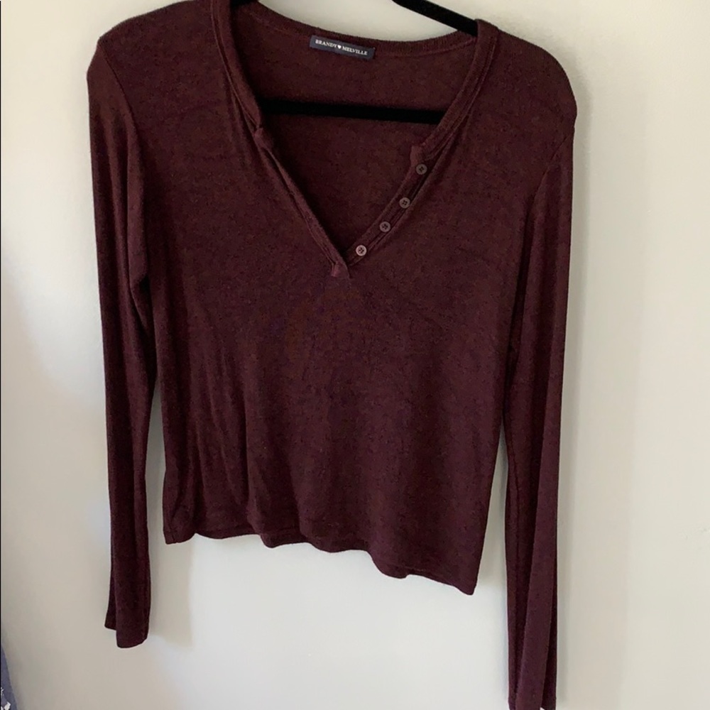 Brandy Melville crop Henley